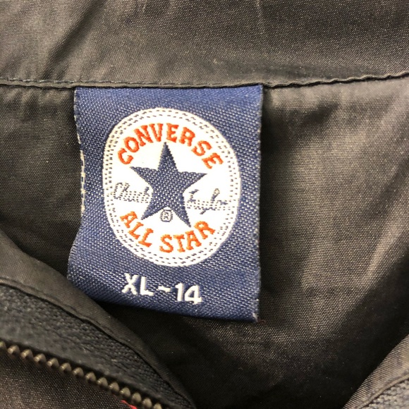 Converse rain coat in navy and red - Picture 2 of 5